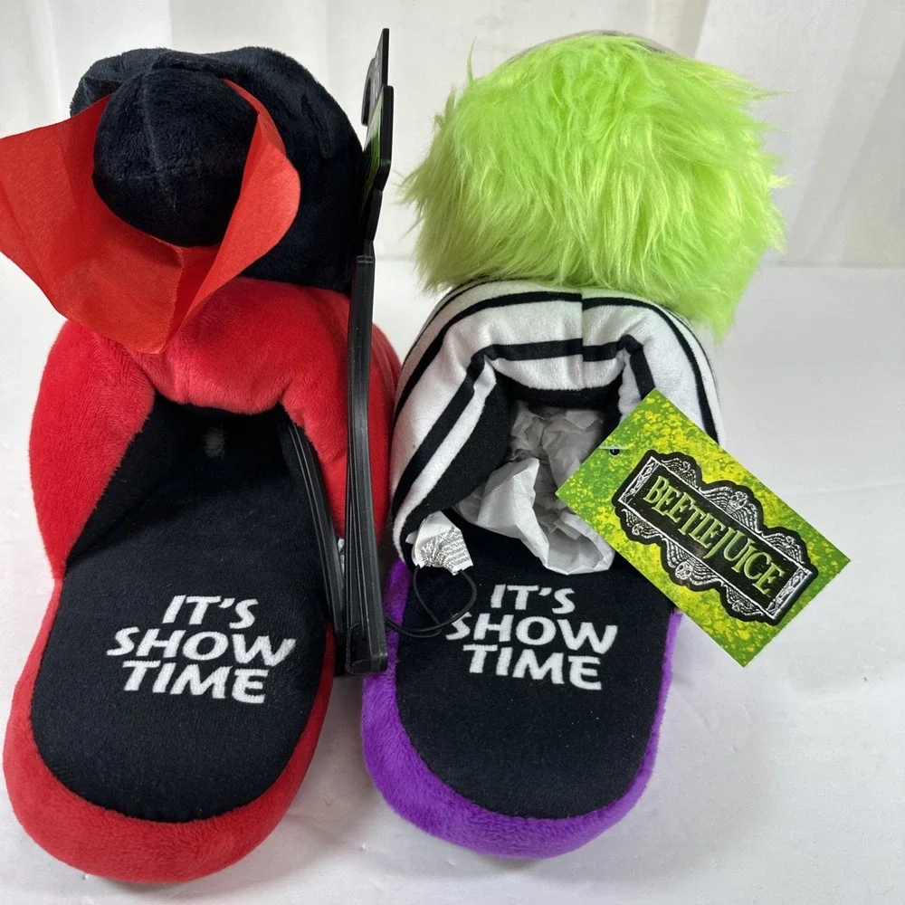 Ground Up Beetle Juice Lydia Deetz Plush‎ Character Slippers Kids 9/10